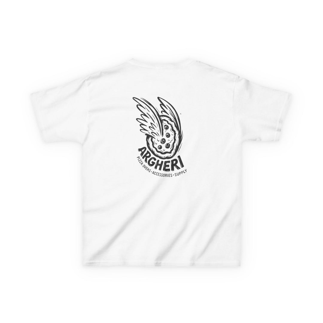 Argheri Kids Tee - 'Argheri' Retro Script Logo Cotton Shirt detail