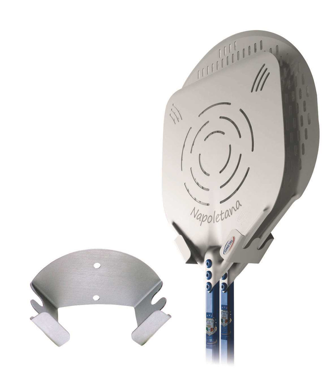Argheri Gi.Metal 18cm / 7in Wall Mounted Pizza Peel Rack front view