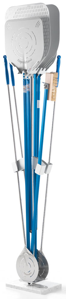 Argheri Gi.Metal 35cm / 14in Free Standing Pizza Peel rack with marble base front view