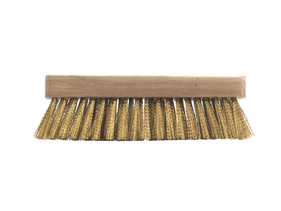 Argheri Gi.Metal 6cm / 2in Replacement Low Profile Rectangular Brass Bristle Brush Head front view